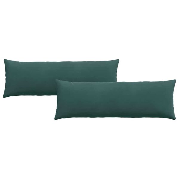 vidaXL Sofapuder 2 pcs Mørkegrøn 120 x 40 cm Velourstof
