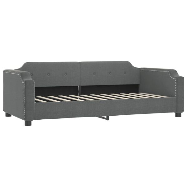vidaXL daybed med madras 90x190 cm stof m&oslash;rkegr&aring;