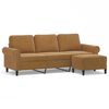 vidaXL 3-personers sofa med fodskammel 180 cm velour brun