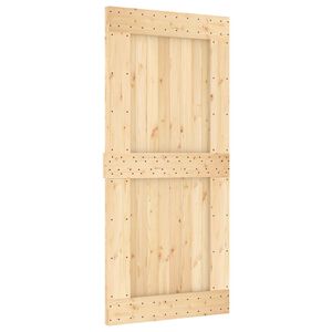vidaXL Skyded&oslash;r NARVIK Naturfarvet og sort 95 x 210 cm (213,5 cm)