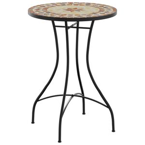 vidaXL bistrobord mosaikdesign &Oslash;50x70 cm keramik terracotta og hvid