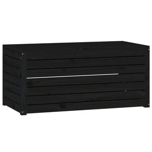 vidaXL havekasse 101x50,5x46,5 cm massivt fyrretr&aelig; sort