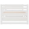 vidaXL daybed med udtr&aelig;k 2x(80x200) cm massivt fyrretr&aelig; hvid