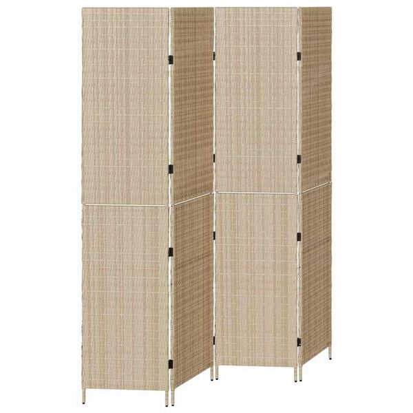 vidaXL Rumdeler Beige 196 x 200 cm polyrattan