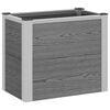 vidaXL H&oslash;jbed Gr&aring; 50 x 30 x 42 cm WPC og Aluminium