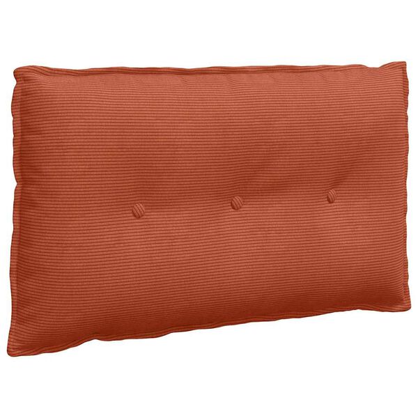 vidaXL Rygpude R&oslash;d orange 80 x 50 cm Velourstof