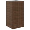 vidaXL plantekasse 40x40x80 cm polyrattan brun