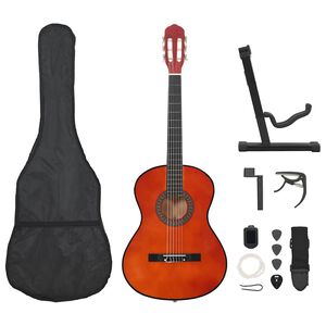 vidaXL klassisk guitars&aelig;t til begyndere 12 dele 4/4 39"