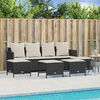 vidaXL sofas&aelig;t til haven 5 dele med hynder polyrattan sort