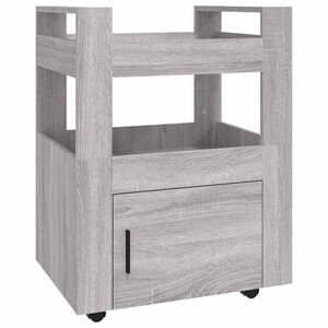 vidaXL k&oslash;kkenvogn 60x45x80 cm konstrueret tr&aelig; gr&aring; sonoma-eg