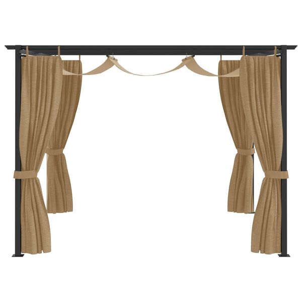 vidaXL pavillon 4x3 m gr&aring;brun