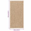 vidaXL gulvtæppe ZIZUR beige 60x110 cm jute-look indendørs og udendørs