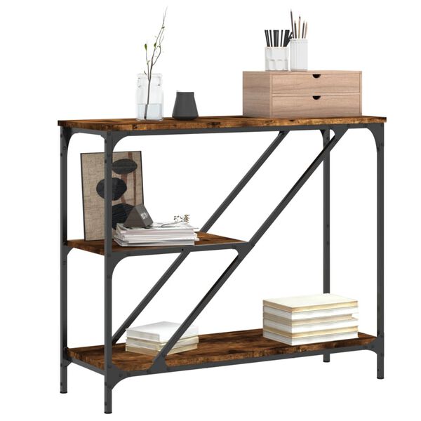 vidaXL konsolbord 88,5x30x75 cm konstrueret tr&aelig; r&oslash;get sonoma-eg