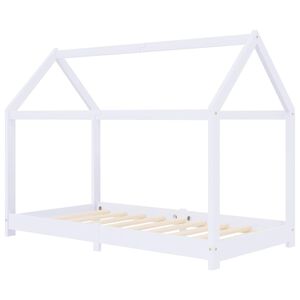 vidaXL sengestel til b&oslash;rneseng 70 x 140 cm massivt fyrretr&aelig; hvid