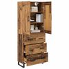 vidaXL Highboard Gammelt tr&aelig; 69,5 x 34 x 180 cm Konstrueret tr&aelig;