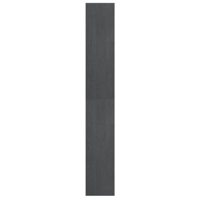 vidaXL bogreol/rumdeler 40x30x199 cm massivt fyrretræ grå