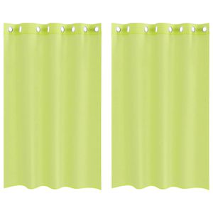 vidaXL voile-gardiner med &oslash;skner 2 stk. 140x175 cm &aelig;blegr&oslash;n