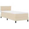 vidaXL Box spring seng med madras Creme 80 x 200 cm Stof