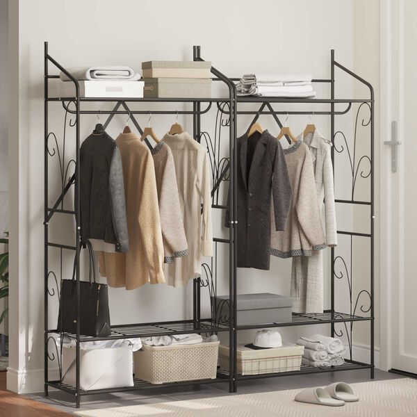 vidaXL &Aring;ben Garderobe Ensfarvet 2 pcs 78 x 36 x 158 cm