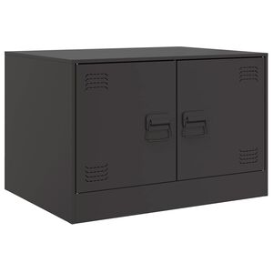 vidaXL sofabord 67x50x44 cm st&aring;l sort