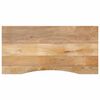 vidaXL bordplade med kurvet form 110x50x2,5 cm ru massivt mangotr&aelig;