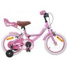 vidaXL B&oslash;rnecykel 12 tommer til 2-4 &aring;r gamle Lys pink