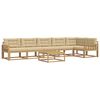 vidaXL Udend&oslash;rs sofagruppe 7 stk. 6-personers Hvid og Beige Polyester