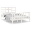 vidaXL sengeramme 120x190 cm Small Double massivt tr&aelig; hvid