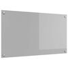 vidaXL K&oslash;kkenbacksplash Lysegr&aring; 90 x 50 cm h&aelig;rdet glas
