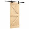 vidaXL Skyded&oslash;r Naturfarvet og sort 85 x 210 cm Massivt Fyrretr&aelig;