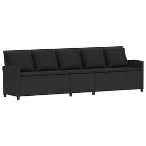 vidaXL 5-personers havesofa med hynder polyrattan sort