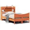 vidaXL sengeramme uden madras 120x190 cm massivt fyrretr&aelig; gyldenbrun