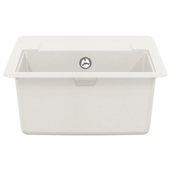 vidaXL Vask Hvid 560 x 460 mm 80% Kvarts og 20% Resin