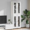 vidaXL Highboard med d&oslash;r FLORIN Hvid 60 x 35 x 182 cm Konstrueret tr&aelig;