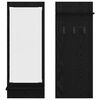 vidaXL Vægmonteret Jakkeholder Sort eg 70 x 10 x 90 cm Konstrueret træ