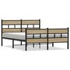 vidaXL sengeramme uden madras 135x190 cm metal sonoma-eg