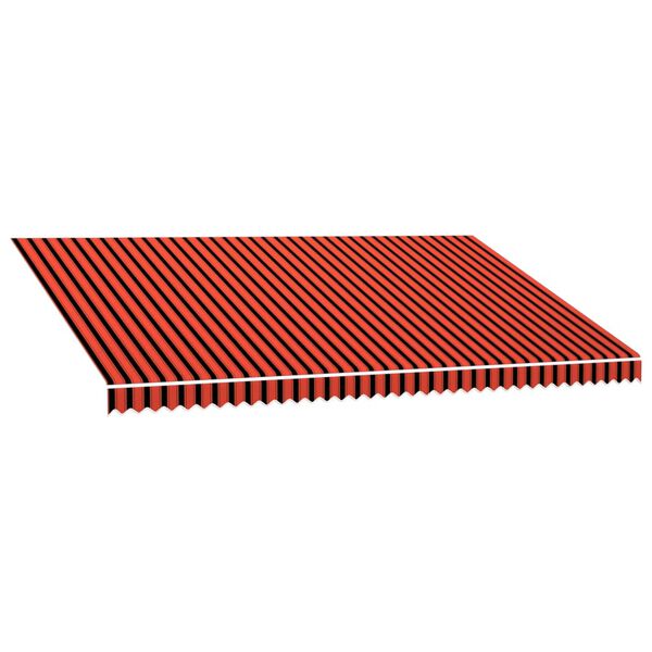 vidaXL markisedug 5x3 m kanvas orange og brun