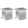 vidaXL Plantekasse med LED 2 stk. S&oslash;lv 30 x 30 x 30 cm