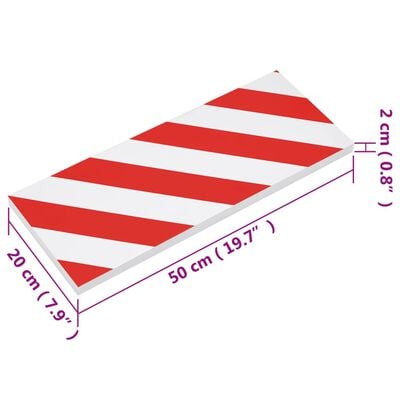 vidaXL vægbeskyttere 6 stk. 50x20x2 cm EVA-skum rød og hvid
