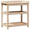 vidaXL plantebord med hylder 82,5x45x86,5 cm massivt fyrretr&aelig;
