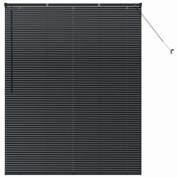 vidaXL Persienner med gardiner Sort 175 x 150 cm Aluminium