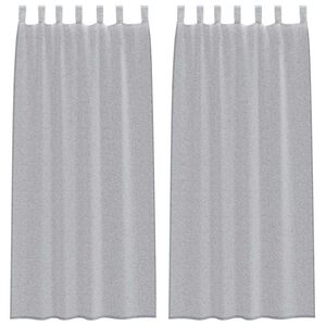 vidaXL Voile Gardin 2 stk. M&oslash;rkegr&aring; 225 x 140 cm Polyester