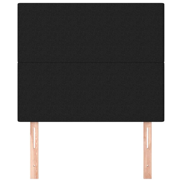 vidaXL sengegavl sort 90x5x118/128 cm stof