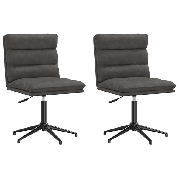 vidaXL spisebordsstole 2 stk. kunstlæder sort