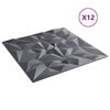vidaXL V&aelig;gpaneler 12 pcs Amethyst Gr&aring; 50 x 50 cm XPS Skum