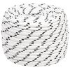 vidaXL flettet tovv&aelig;rk 12 mm x 25 m polyester hvid