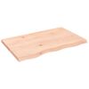 vidaXL bordplade 80x50x(2-4) cm ubehandlet massivt egetr&aelig;