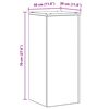 vidaXL Planteholder 2 pcs Sort eg 30 x 30 x 70 cm Konstrueret tr&aelig;