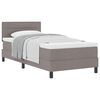 vidaXL Box spring seng med hovedg&aelig;rde Gr&aring;brun 90 x 200 cm Stof