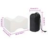 vidaXL Knee Pillow Hvid Memory skum og polyester 26 x 21,5 x 15 cm